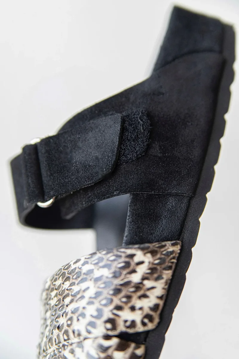 Giambattista Valli sandalias de ante y piel estampado pitón Talla 36 Nuevas - Imagen 9