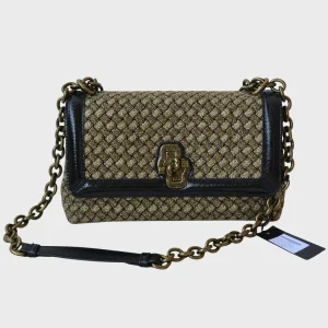Bottega Veneta Intrecciato Olimpia Knot bolso bandolera dorado Nuevo