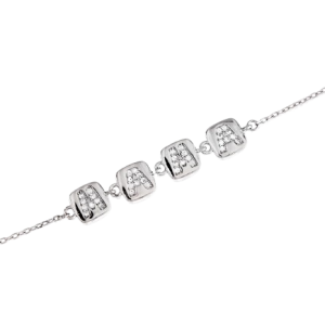 «ELLA» pulsera rodiada con circonitas «mamá»