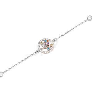 «PLATERA» pulsera rodiada con circonitas
