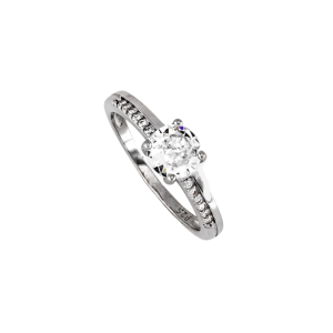 «CLARA» anillo solitario plata