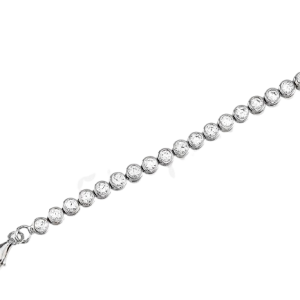 «ECLISSA» pulsera rodiada con circonitas riviere