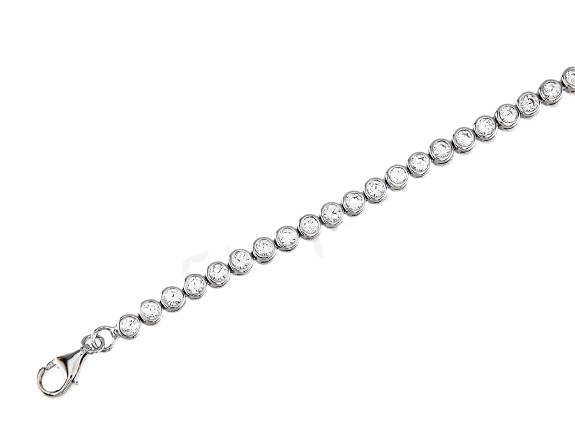 «ECLISSA» pulsera rodiada con circonitas riviere