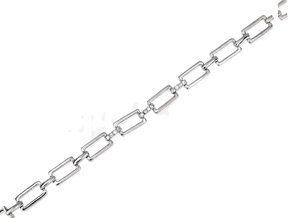 «LÚMINA» pulsera rodiada con circonitas